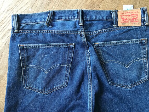 Levi's 505 Dark Wash Denim Jeans 38W 34L Men's | Etsy België