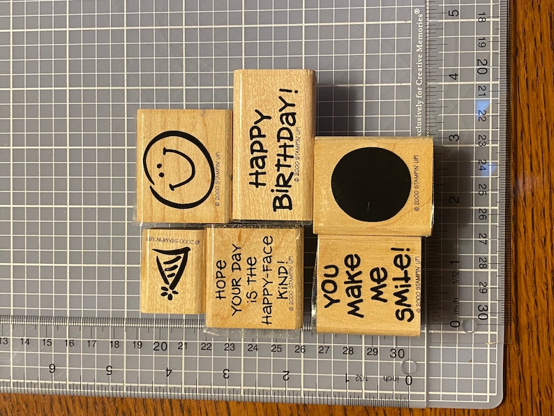 Two step stampin smile Stampin Up rubber stamp set