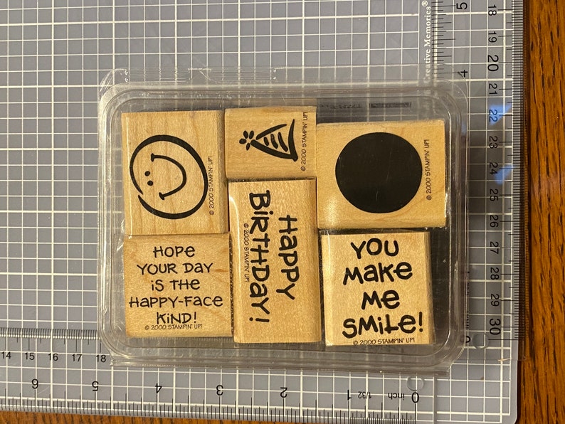 Two step stampin smile Stampin Up rubber stamp set