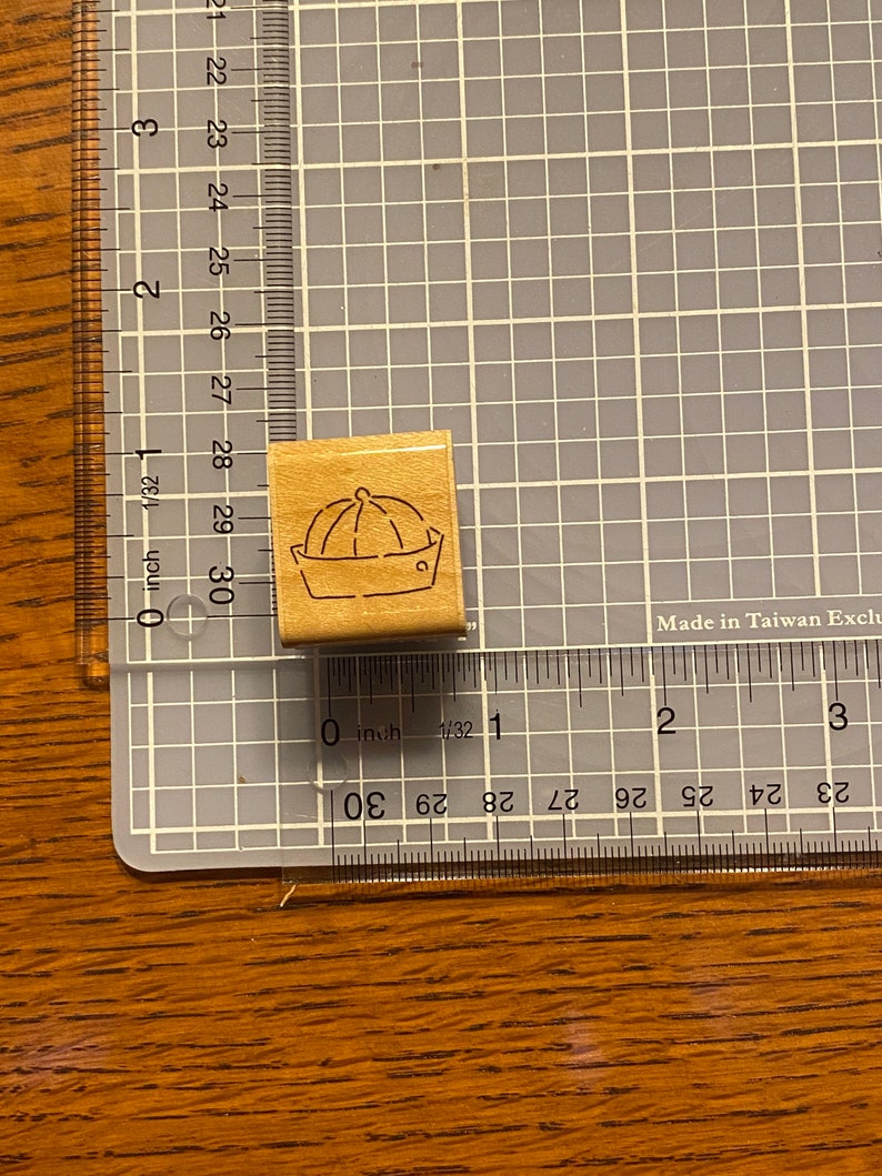 Little boy hat rubber stamp