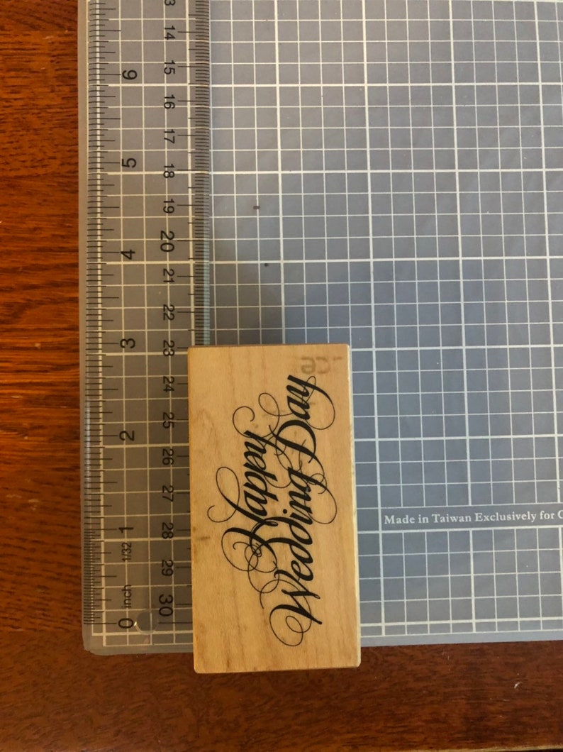 Happy Wedding Day saying rubber stamp