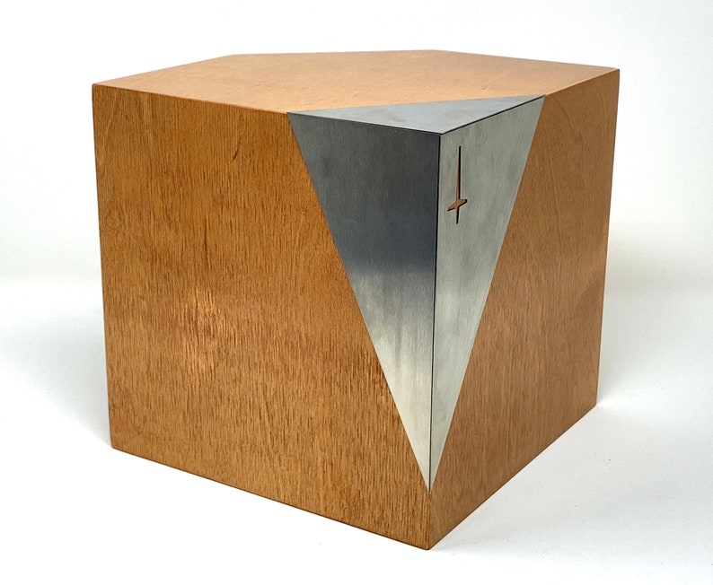 Tilted Modern Cremation Urn for Ashes Burial Modern Double Urn Etsy