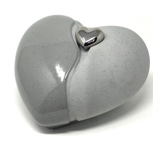 Ceramic Urn for Ashes in a Heart shape Cremation Urn for Ashes Burial Container Funeral Urn Adults Heart