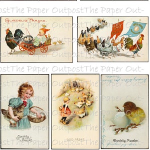 Kit numérique Digikit vintage de Pâques images de Pâques imprimables kit Digikit de Pâques ThePaperOutpost Pâques vintage antique Pâques l'avant-poste du papier