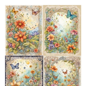 GARDEN of HAPPINESS Digikit kit digi numérique imprimable numérique jardins, botaniques fleurs botanique ThePaperOutpost papier avant-poste boutique pam