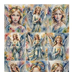LOVING ANGEL Digikit Printable Image angel, angels, angelic, lovely angels, pretty angel, girl angel, ThePaperOutpost paper outpost shop pam