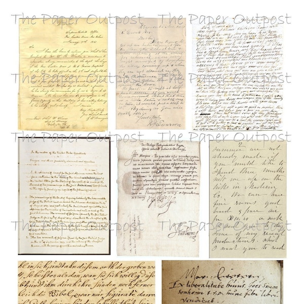 HANDWRITTEN SCRIPT Printable Digital Download Printable Image, Digikit water written writings paper outpost shop Paper Outpost PaperOutpost