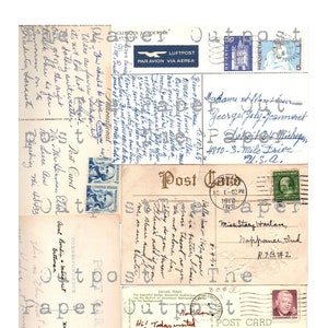 Cartes postales numériques imprimables kit digi kit digikit cartes postales cartes postales vintage collage cartes postales images images de cartes postales numériques