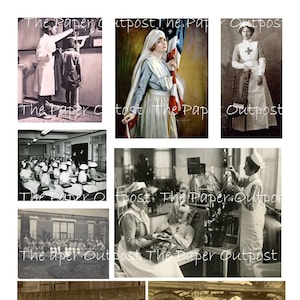 Enfermeras salvan vidas Kit digital vintage Kit digital imprimible digital Kit digital Enfermera Medicina Hospital ThePaperOutpost The Paper Outpost
