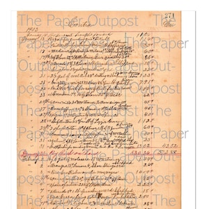 Ledger #2 druckbares Digikit Vintage Ledger Digital Kit Junk Journal Ephemera Kalligraphie Bilder Vintage Tagebuch Bilder the paper outpost
