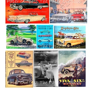 VOITURES CLASSIQUES Digikit Imprimables numériques Digikits Digikits Digikit voiture classique voiture ancienne voiture vintage Paper Outpost Shop ThePaperOutpost