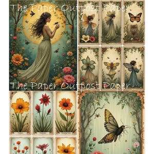 Magical Flowers Digikit: Printable Botanical Images (Digital Download)