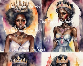 DARK PRINCESS digikit digital printable digi kit beautiful women dark princesses dark women fantasy ThePaperOutpost paper outpost shop