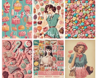 CANDY VINTAGE Digikit digi kit digital printable digital candies vintage candy ThePaperOutpost paper outpost shop