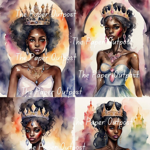 DARK PRINCESS digikit digital printable digi kit beautiful women dark princesses dark women fantasy ThePaperOutpost paper outpost shop