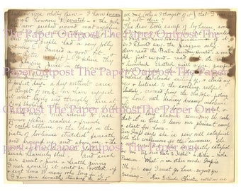 Diary Passages Vintage Digital Printable downloadable image digikit digital kit printable digi kit ThePaperOutpost writing the paper outpost