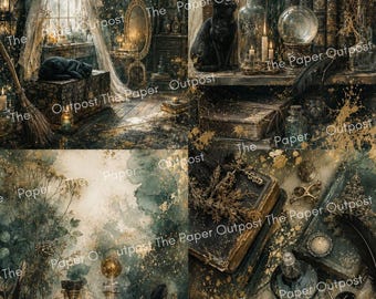 Spooky Attic Download | Antique Halloween Images | Creepy Junk Journal | Printable Signature Pages Pam at the Paper Outpost