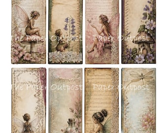 Fairy Journal Cards Printable: Pastel Watercolor Botanical Digi Kit (Digital Download) Pam at the Paper Outpost