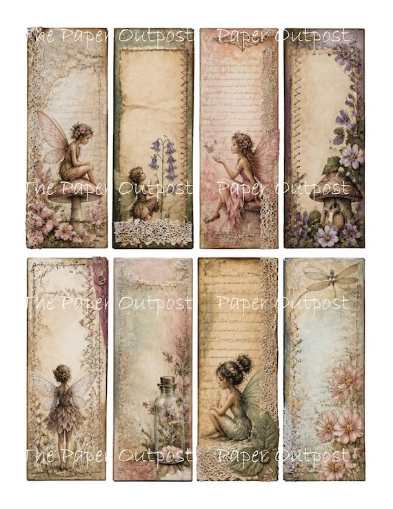 Fairy Journal Cards Printable: Pastel Watercolor Botanical Digi Kit (Digital Download) Pam at the Paper Outpost