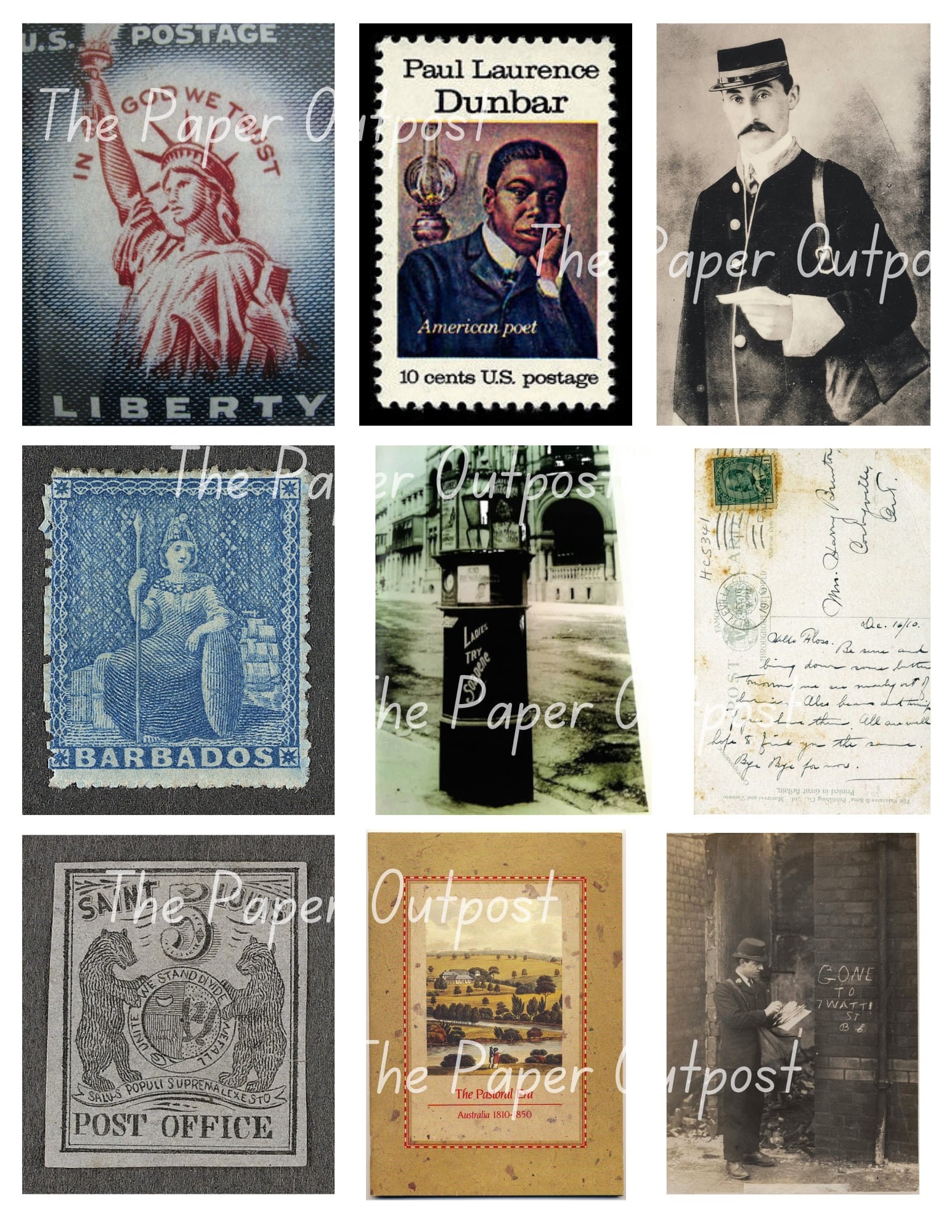 160+ Worldwide Vintage Stamps, Printable Digital Download Paper