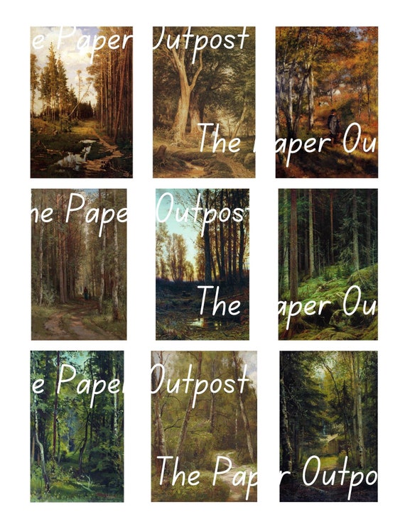 DEEP FOREST Printable Digital Download Printable Image, Digikit forest trees woods forests paper outpost shop Paper Outpost PaperOutpost