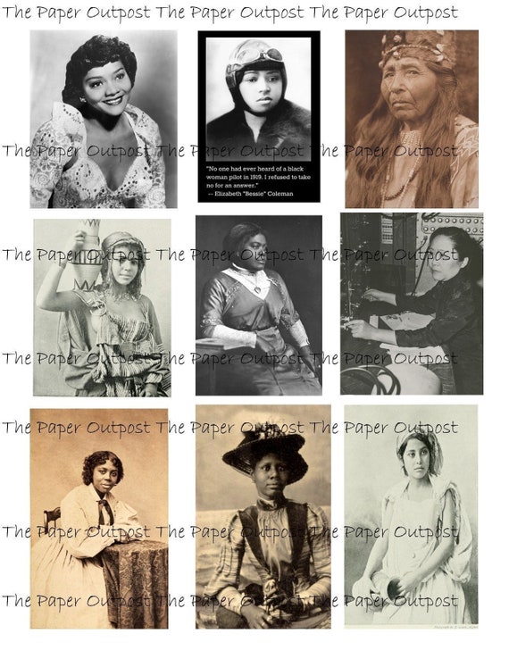 Historical Women of Color Digikit Digital Printable Printables Digikits Digi kit ladies women  The Paper Outpost ThePaperOutpost