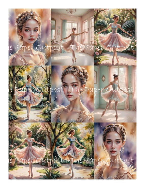 BALLERINA BEAUTIFUL Digikit digital printable ballet, ballet slippers, ballerinas, ballet dancer ThePaperOutpost paper outpost shop pam