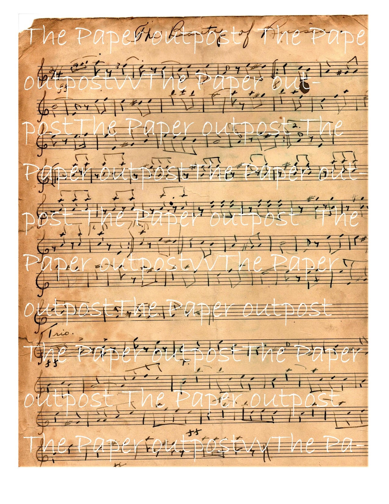 Junk Journal, Vintage Music Sheets, Handwritten Music Notes