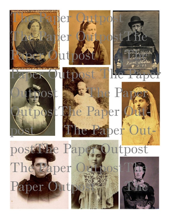 Victorian People Digital Printable Kit digital printables digikit digi kit old fashioned people digitals victorian times cabinet card images