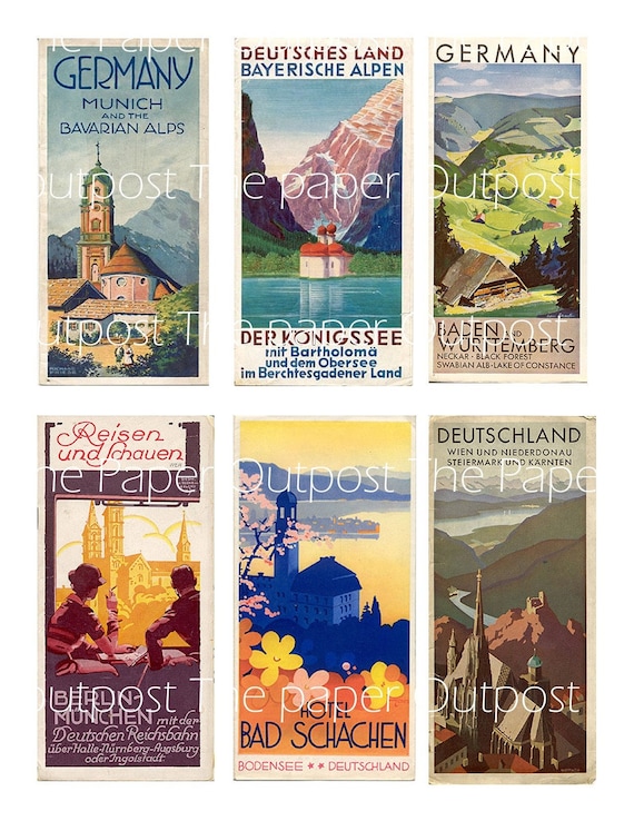 World Travel Germany Digikit Digital Printable Printables Digikits Digi kit World Travel Germany Europe The Paper Outpost ThePaperOutpost