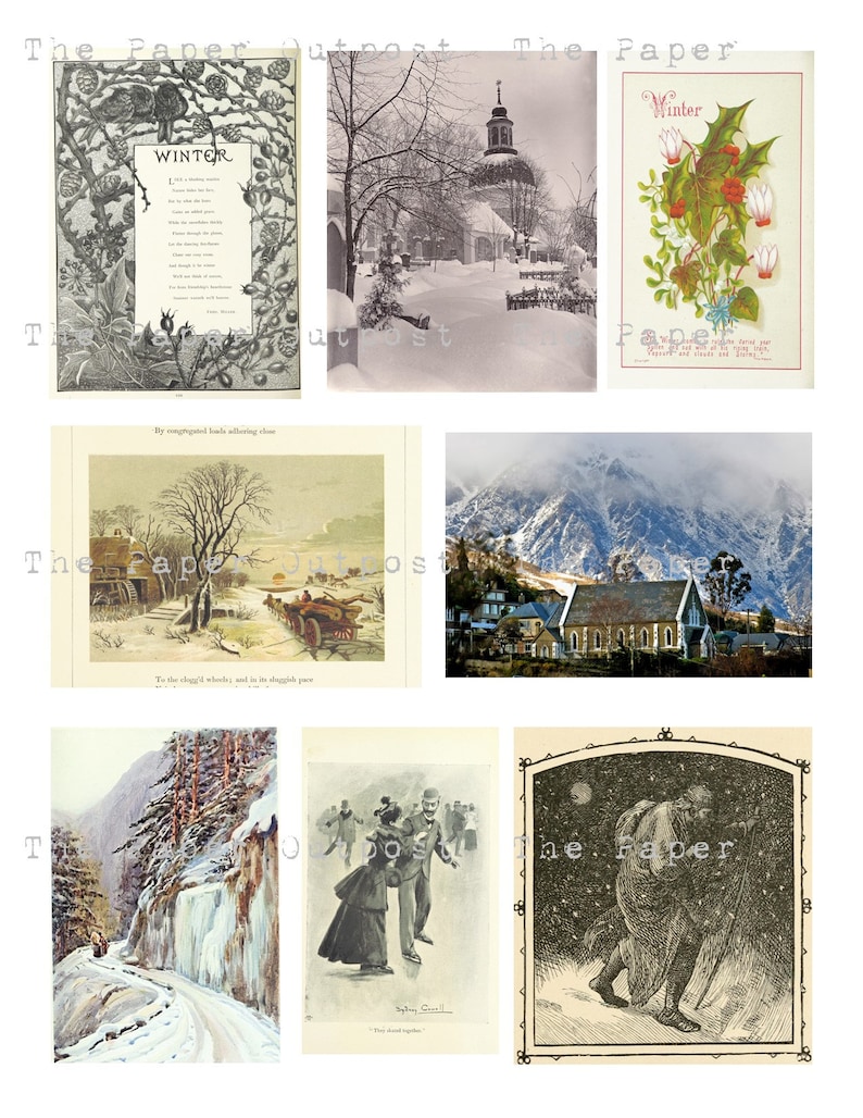 WINTER WONDERLAND Printable Digital Download Printable Image - Etsy