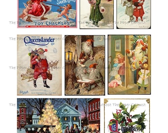 CHRISTMAS 2022 Digital Download Printable Image, Digikit Vintage Xmas Santa Instant Download paper outpost shop Paper Outpost PaperOutpost
