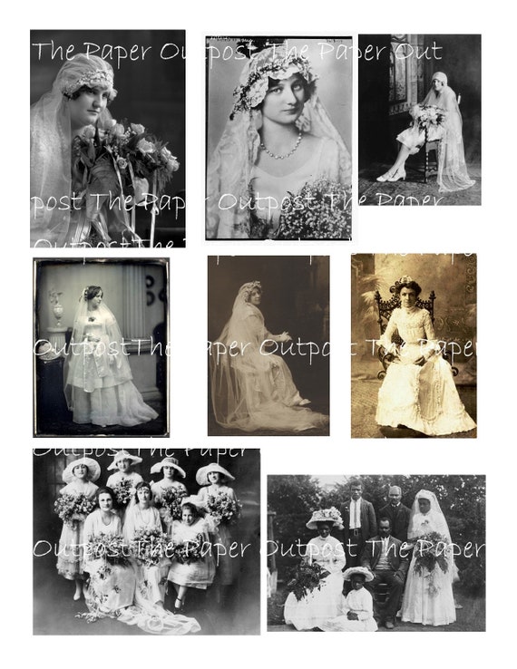 Bridal Beauties Vintage Digikit digital printable kit digital kit digi kit digikit bride ThePaperOutpost  antique brides paper outpost