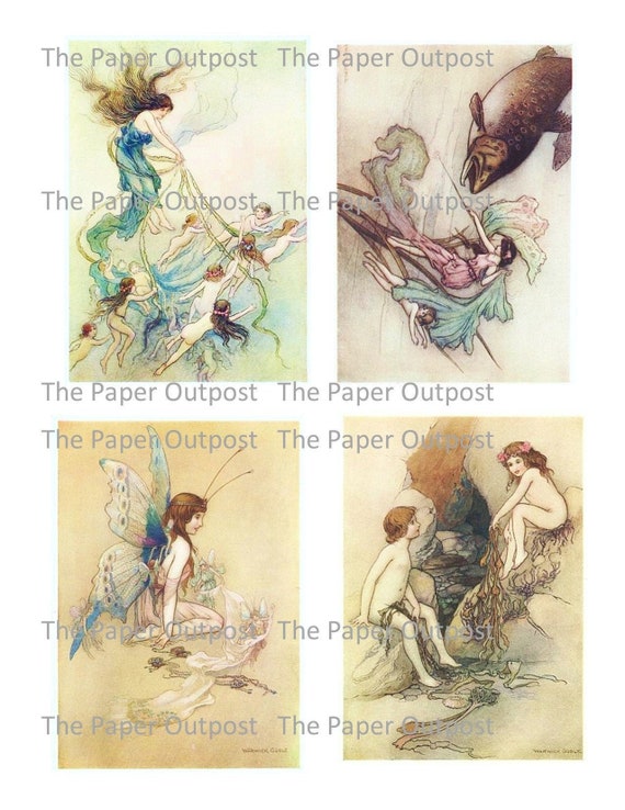 Fairy Tale Vintage images digital kit vintage fairies digital printable kit digikit  digital kit junk journal ephemera fairy journal digital