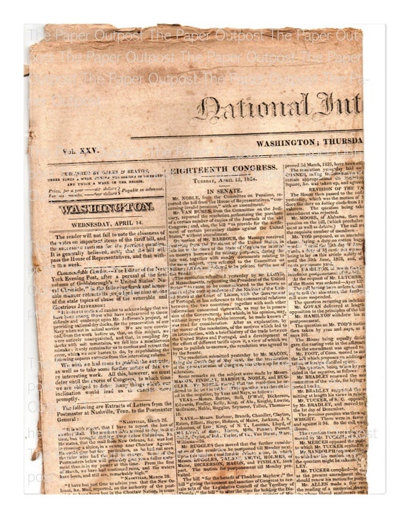 Newspaper Vintage Digital Kit Digital Printable Junk Journal Junk Journal  Vintage Ephemera the Paper Outpost the Paper Outpost Old Newspaper 