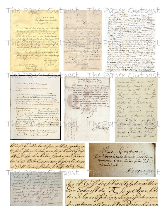 HANDWRITTEN SCRIPT Printable Digital Download Printable Image, Digikit water written writings paper outpost shop Paper Outpost PaperOutpost