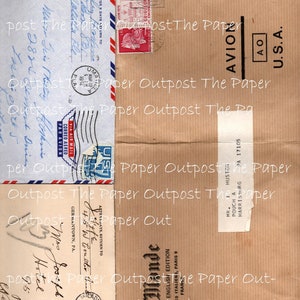 Envelopes Lost in Time Collage Paper Digital Printable Digital Kit Digi ...