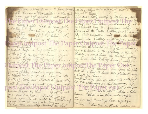 Diary Passages Vintage Digital Printable downloadable image digikit digital kit printable digi kit ThePaperOutpost writing the paper outpost