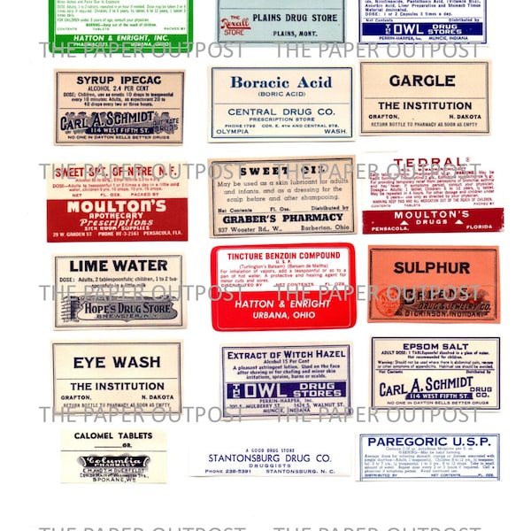 Apothecary Labels - Etsy