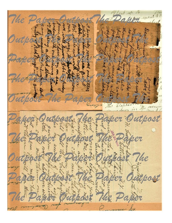 handwritten letters digital kit digital printable junk journal ephemera written letter ephemera vintage letters the paper outpost images