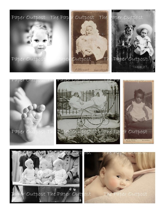 BABIES ARE BEAUTIFUL Digikit Digital Printable Printables Digikits Digi kit baby printable babies download Paper Outpost ThePaperOutpost