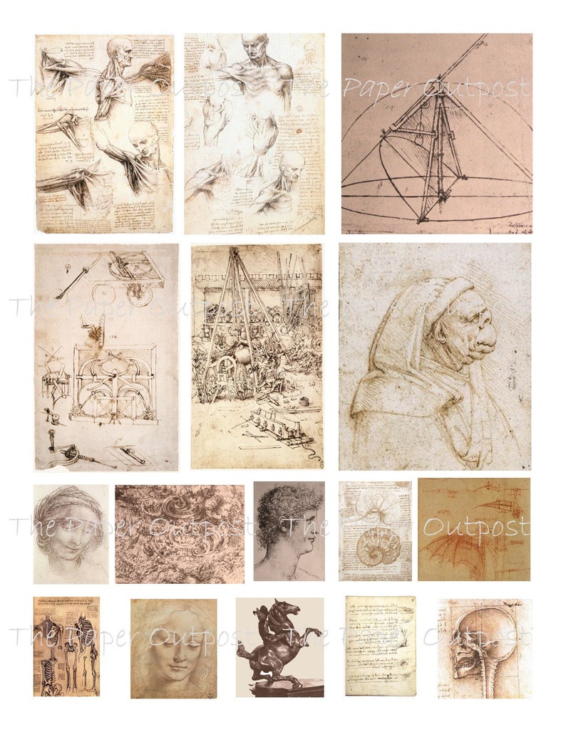 LEONARDO Da VINCI Printable Digital Download Printable Image - Etsy