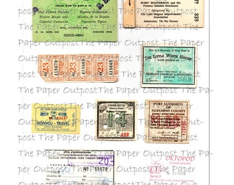 Tickets #2 From Elsewhere Digital Printable Kit Digi Kit