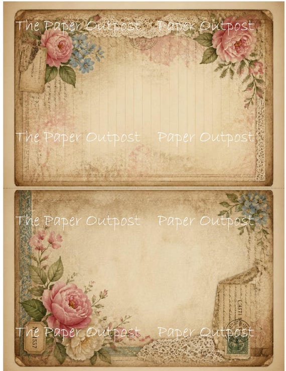 ROSE GARDEN Journal Pages, Botanical Floral Digi Kit (Digital Download) Pam at The Paper Outpost