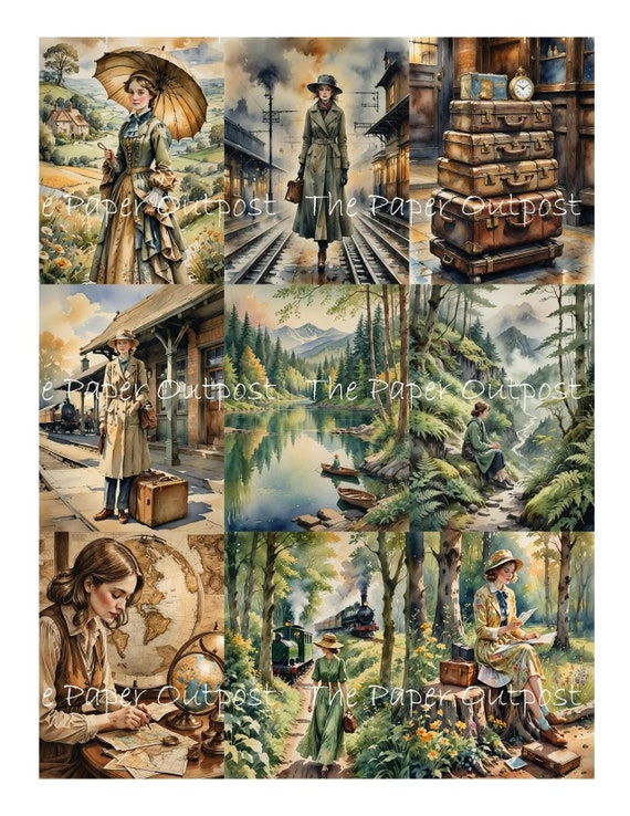 TRAVEL DESTINATIONS UNKNOWN Digikit digital printable digital travels, vacation, cruise, journey, ThePaperOutpost paper outpost shop pam