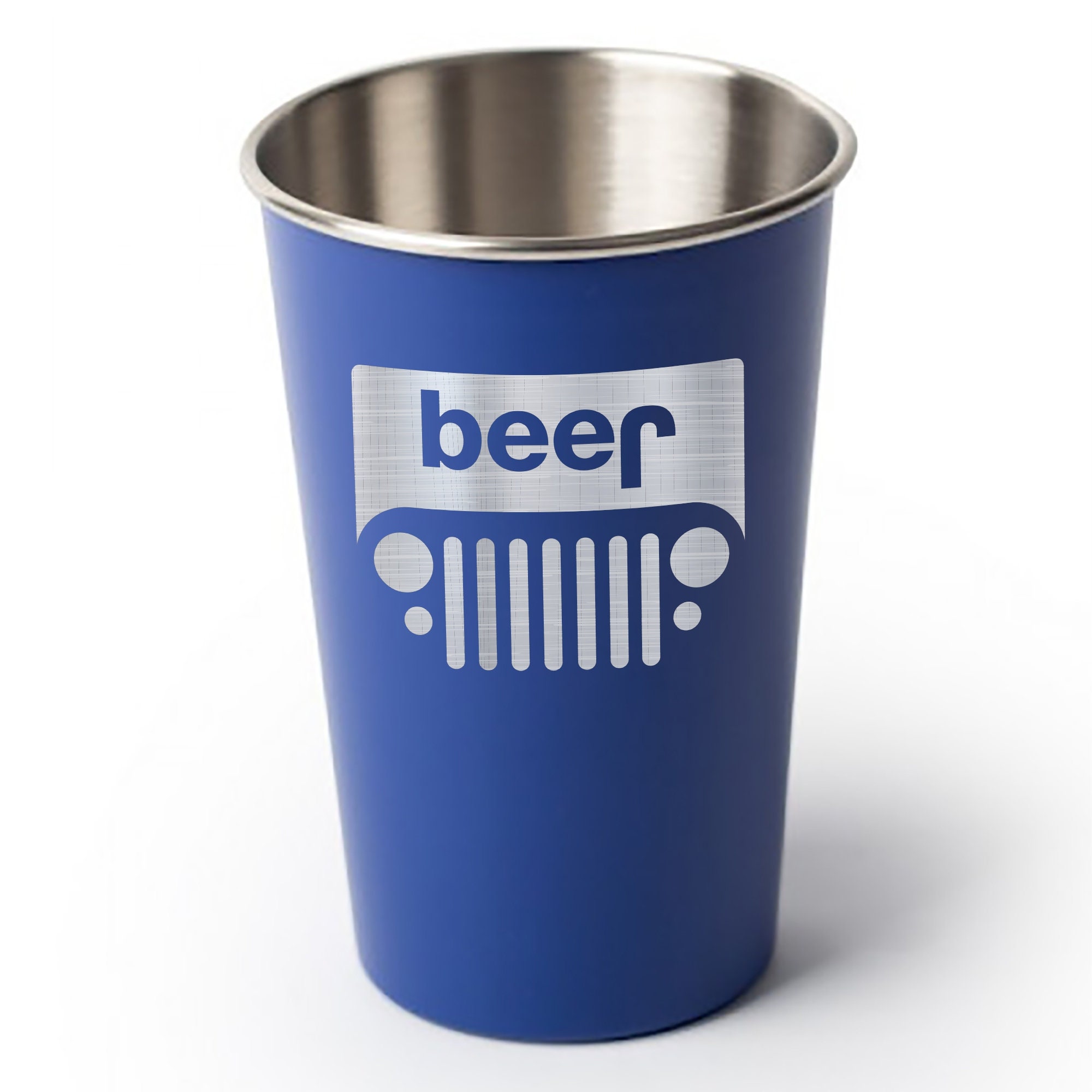 Jeep Beer Stainless Pint Glass Jeep Stuff pint glass Etsy