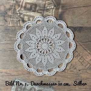 Gehäkeltes Tischdeckchen Serviette Platzset Deko Untersetzer Zierdeckchen Häkeldeckchen Spitzendeckchen Crochet Einzelverkauf Bild 3