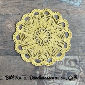 Gehäkeltes Tischdeckchen Serviette Platzset Deko Untersetzer Zierdeckchen Häkeldeckchen Spitzendeckchen Crochet Einzelverkauf Bild 2