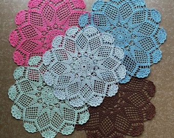 Tischdeckchen Zierdeckchen Serviette Platzset Deko Untersetzer Spitzendeckchen Häkeldeckchen Blumenmuster Crochet Einzelverkauf!!!