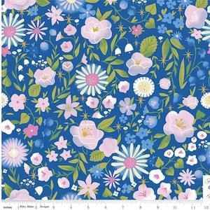 Riley Blake Little Brier Rose Main Midnight Sparkle for Riley Blake Designs / Riley Blake Designs by Jill Howarth - Quilting Cotton Fabric